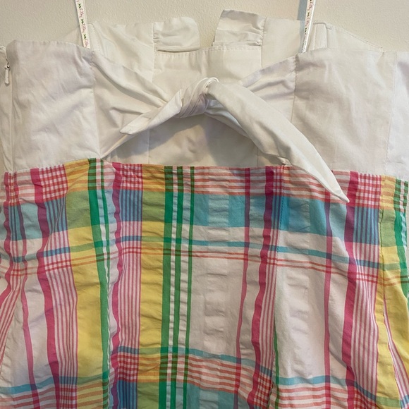 LILLY PULITZER Franco Plaid strapless dress size 4 - Picture 9 of 11